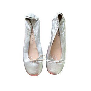 Marc Jacobs Look Ballet Flats Silver Leather Size - 38 - Metallic Leather Ballet